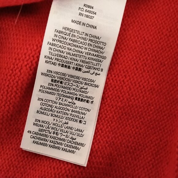 Boden Back Button Crewneck Red Sweater Size S - Picture 8 of 8